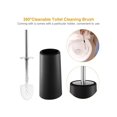 thumbnail image 4 of Bathroom Accessories Set 6 Pieces Plastic Bathroom Accessories Toothbrush Holder Rinse Cup Soap Dish Hand Sanitizer Bottle Waste Bin Toilet Brush with, 4 of 5