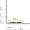 thumbnail image 2 of Gem Stone King 3.01 Ct Green Mystic Topaz G-H Lab Grown Diamond 18K Yellow Gold Plated Silver Tennis Bracelet for Women, 2 of 3