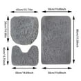 thumbnail image 2 of 3 Piece Bathroom Rug Set Super Soft Toilet Bathroom Toilet Tub Air Floor Mat Nonslip Mat Carpet Polyurethane Elastic Fibre, Rd2 One Size, 2 of 2