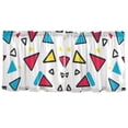 thumbnail image 7 of Yayeee Kitchen Curtains Tier Set of 2 Light Filtering 57"x24" Over Sink Window Panels, Red Triangles, 7 of 7