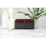 Tory Burch Women's Emerson Mixed-Materials Wristlet Zip Continental