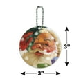 thumbnail image 6 of Christmas Holiday Hello Santa Claus Round Luggage ID Tag Card Suitcase Carry-On, 6 of 8