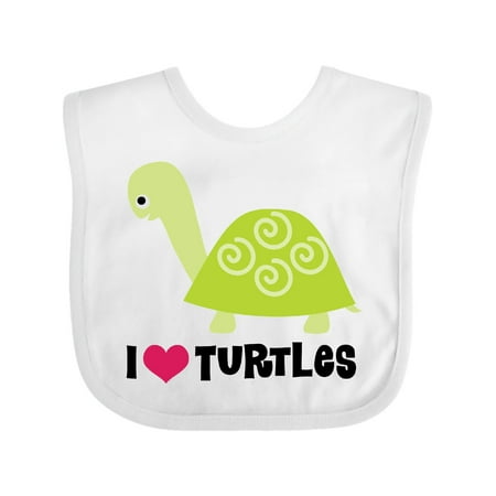 

Inktastic I Love Turtles Cute Kids Boys or Girls Baby Bib