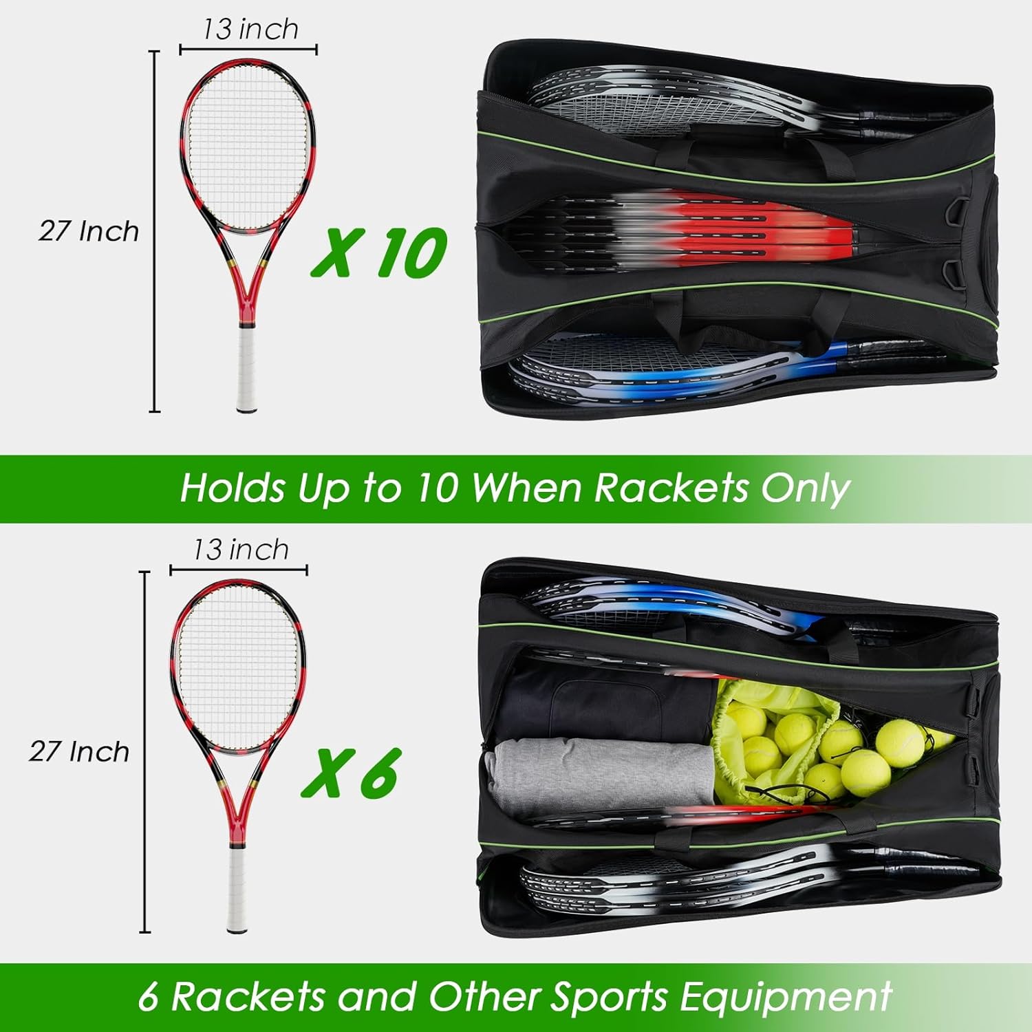 Softball Bag & Tennis Bag 6 Rackets