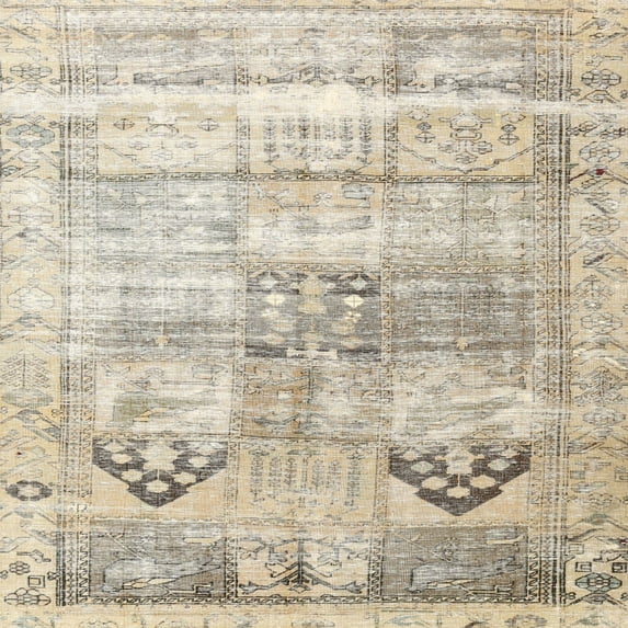 Ahgly Company Machine Washable Indoor Square Traditional Camel Brown Area Rugs, 8' Square