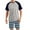 Blue C, variant on Mens Loungewear Set Plaid Print Raglan Color Block Short Pants Short Sleeve Crew Neck 2 Piece Homewear Set for Men