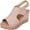 Pink, variant on Juebong Women PlatformThick Bottom Fish Mouth Strap Sandals Slope Heel Casual Shoes,Black Size 9