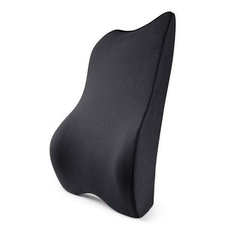 Tektrum Orthopedic Back Support Lumbar Cushion for Home/Office Chair, Car Seat - Ergonomic Thick 3D Design Fit Body Curve, Washable Cover - Best for Back Pain Relief, Improve Posture - Black (Best Chair For Back Pain Sufferers)