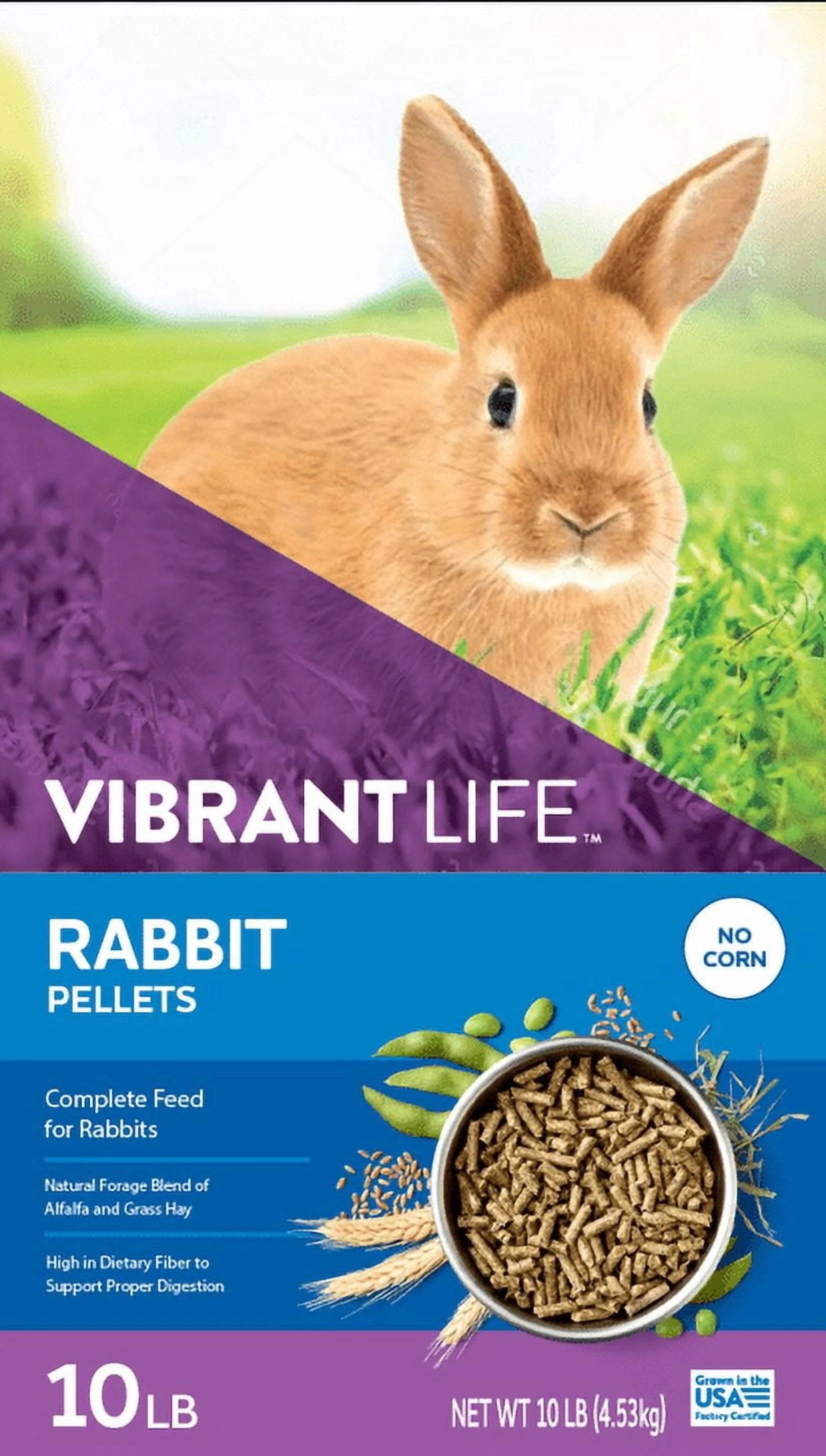(4 pack) Vibrant Life Rabbit Pellets, 10 lb