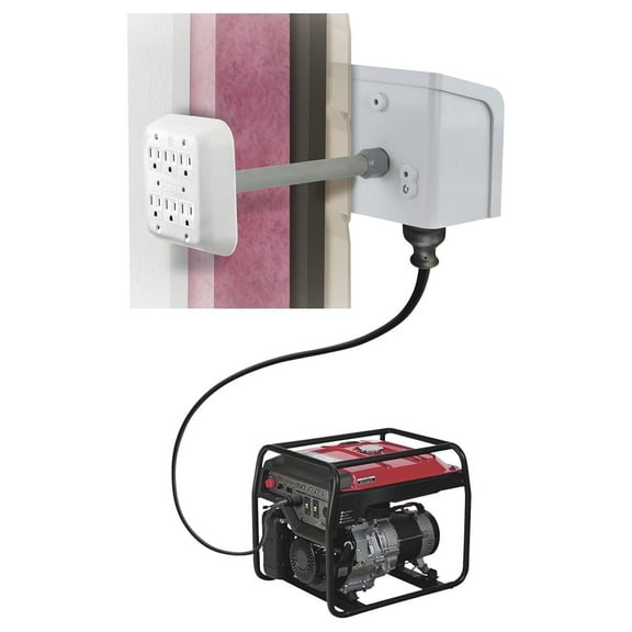 WKPBN30 Portable Generator Transfer Kit - Through-The-Wall Power Transfer Switch - Reliance Control Corporation EMW3790037 - Includes Fittings & Drill