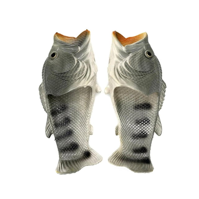Zapatillas de pescado 3d de simulación unisex Chanclas divertidas de moda de verano para exteriores