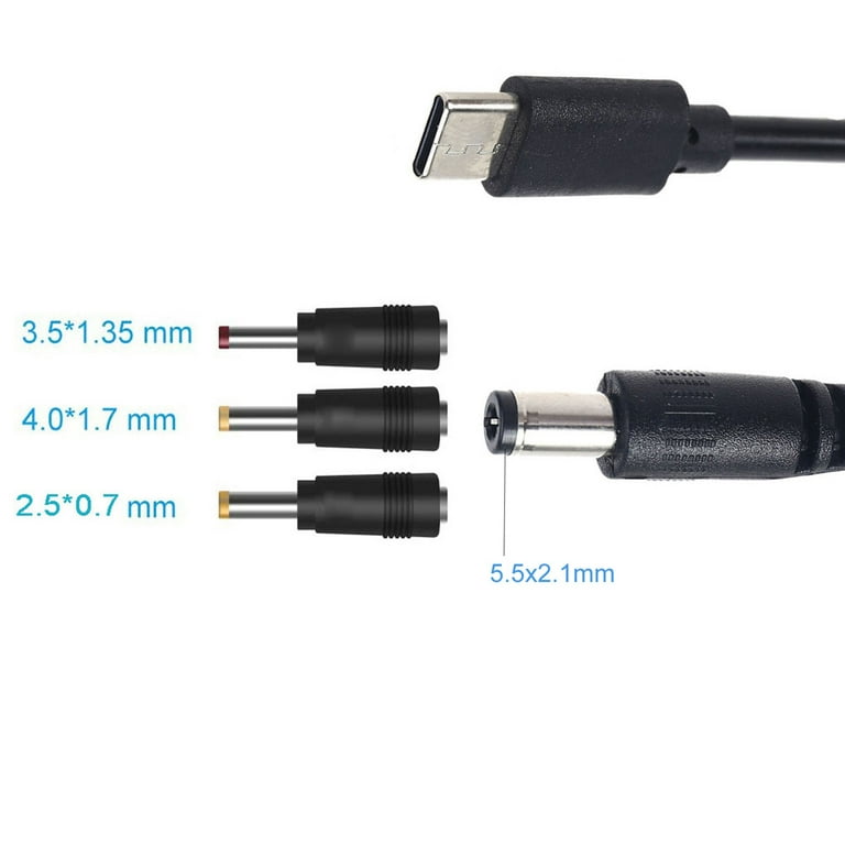 Type C USB C to 2.5x0.7mm,3.5x1.35mm,4.0x1.7mm,5.5x2.1mm 5V 9V 12V