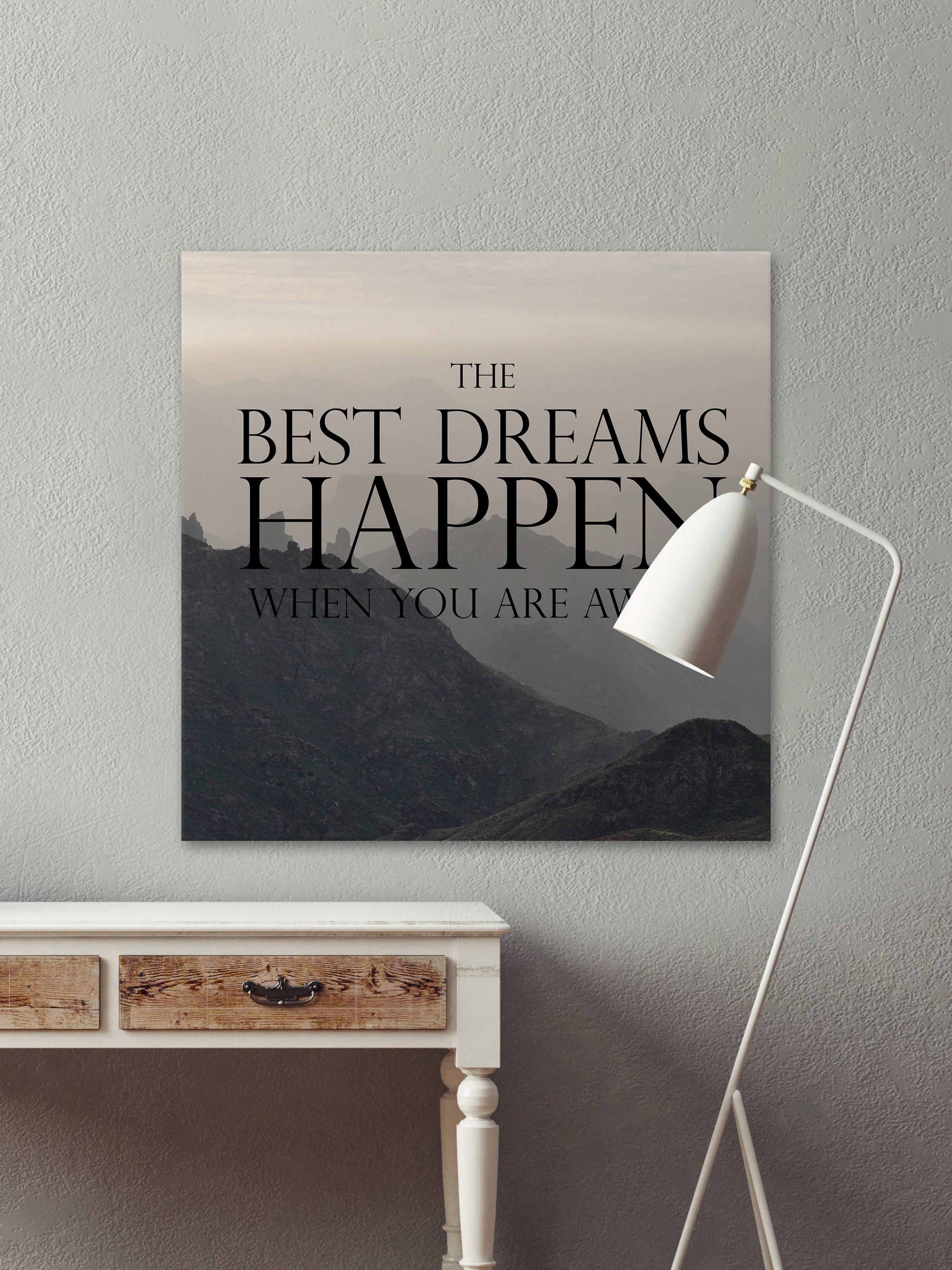 Marmont Hill Best Dreams Happen Canvas Wall Art