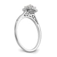 thumbnail image 6 of Solid 14k White Gold Cushion Halo Diamond Side-Stones with CZ Cubic Zirconia Center Stone Engagement Ring Size 7, 6 of 8