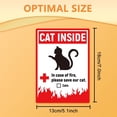 thumbnail image 2 of 10 Autocollants de Sécurité pour Chat en Plastique Rouge, 5.1x7.1 Pouces, 2 of 7