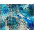 thumbnail image 2 of Subtle Blues AB Reverse Printed Tempered Glass Wall Art with Silver Leaf, 2 of 13