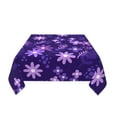 thumbnail image 3 of YFYANG Square Polyester Table Cloth, 54" x 54" Reusable Table Cover Kitchen Dining Room Abstract Purple Flower Doodle Decorative Tablecloths for Tables of 2-4 People, 3 of 8