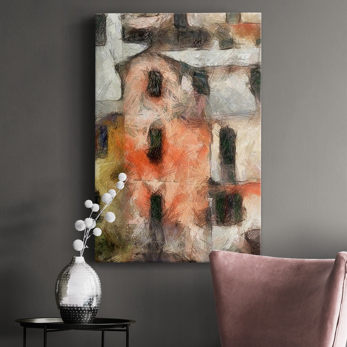 Stacked Houses IV Premium Gallery Wrapped Canvas - Ready to Hang