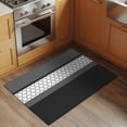 thumbnail image 2 of 2x3 Ft Entryway Area Rug, Black Morocco Kitchen Rug Runner Washable Floor Mat, Grey Striped Middle Century Patterned Non Slip Indoor Door Mat Throw Carpet for Bathroom Living Room Bedroom, 2 of 8