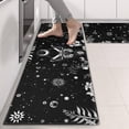 thumbnail image 2 of Kitchen Rugs Sets Of 2,Black Gothic Sun Moon Flower Pattern Anti Fatigue Kitchen Mat Rugs Non Slip Washable,Decorative Kitchen Floor Mats for Kitchen,Sink,Laundry,17"X47", 2 of 5