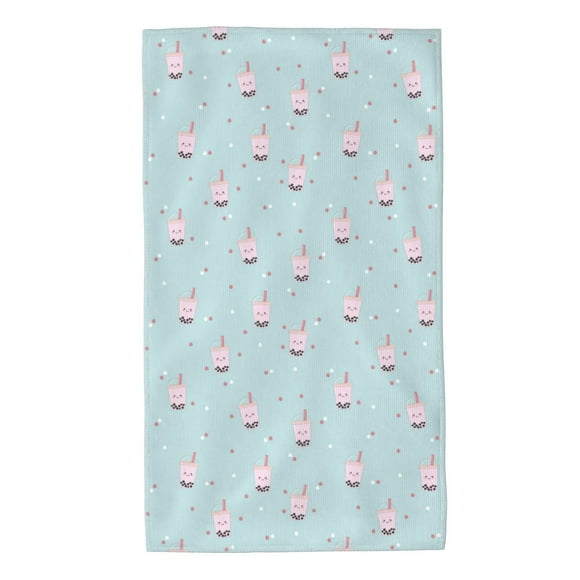 Balery Milk Tea Toalla de Microfibra Premium con Estampado – 27.5x16 pulgadas, Alta Absorción, Suave y Aterciopelada, Secado Rápido