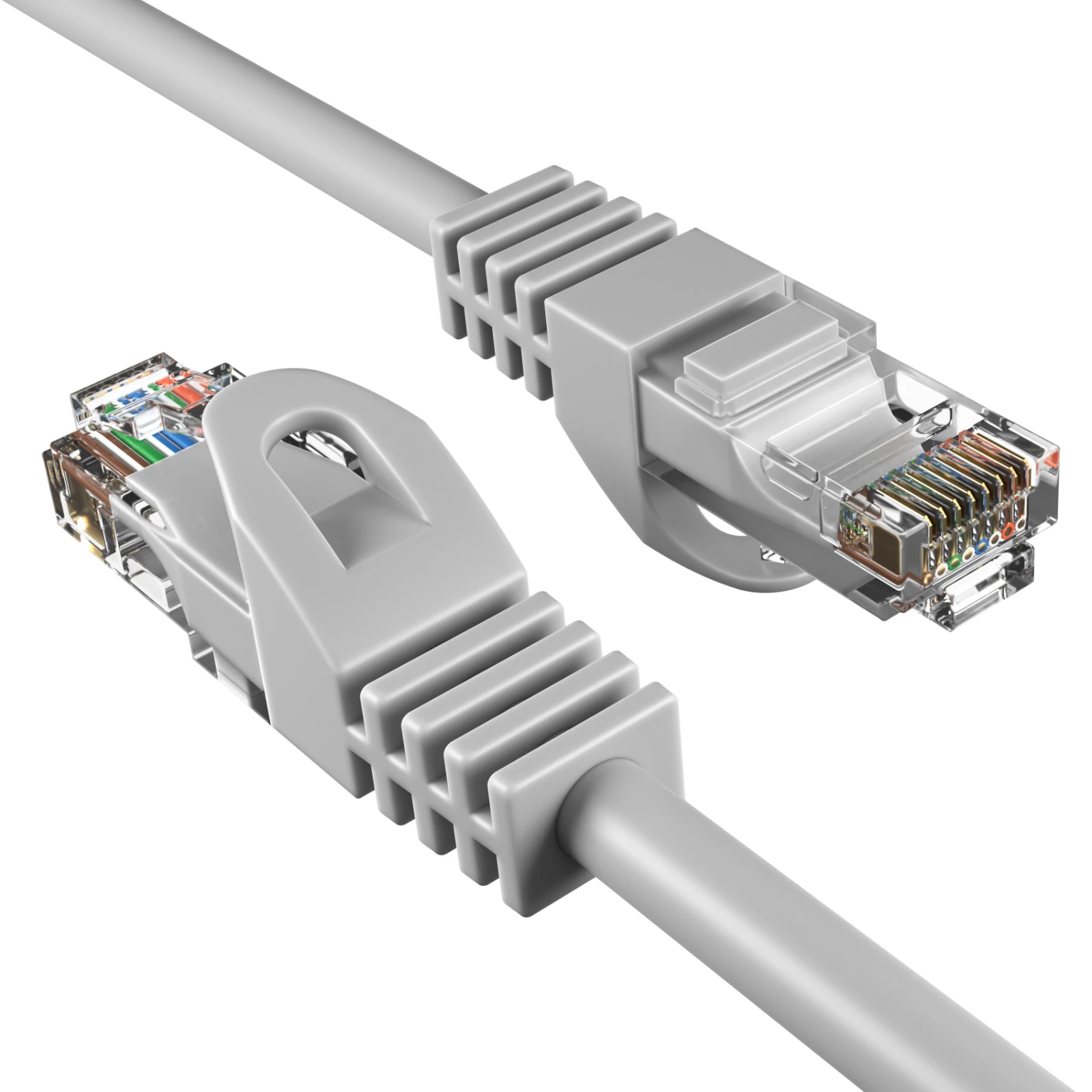 Cat5e 200FT Network Ethernet Patch Cable, 350Mhz Internet Wire, For Router, Modem, PC, Laptop, TVs, Printer Cord, Consoles, Copper-Clad Aluminum, Gray, Cables Direct Online