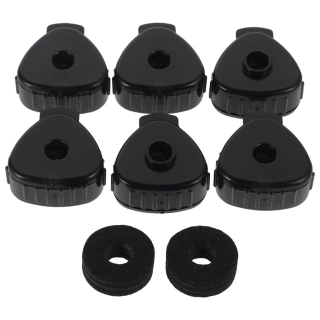 IFANLANDOR 6pcs Black Plastic Quick Release Cymbal Nuts for Drum Kits with Enhanced Stability