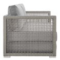 thumbnail image 4 of Modway Aura 3-Piece Modern Outdoor Patio Wicker Rattan Set in Gray Finish, 4 of 10