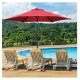 thumbnail image 5 of 7.5FT Patio Umbrella Outdoor Table Umbrella,Market Umbrella with 6 Sturdy Ribs, with Push Button Tilt and Crank for Garden, Lawn, Deck, Backyard & Pool (Red), 5 of 5