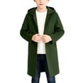 thumbnail image 4 of WOYY Boys Wool Coat Button Down Hooded Trench Jacket Casual Outerwear, Sizes 5-16, 4 of 6