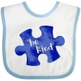 thumbnail image 3 of Inktastic Autism Awareness Be Kind Dark Blue Puzzle Piece Boys or Girls Baby Bib, 3 of 4