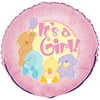 Foil Baby Animals It's a Girl Baby Shower Balloon, 18 in, Pink, 1ct