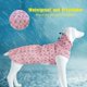 thumbnail image 4 of Impermeable ajustable para perros, chamarra de lluvia ligera para mascotas, ropa con tira reflectante (sakura rosa), 4 of 4
