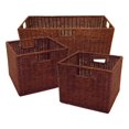 thumbnail image 1 of Pemberly Row 1 Large and 2 Small Wired Baskets in Antique Walnut, 1 of 2