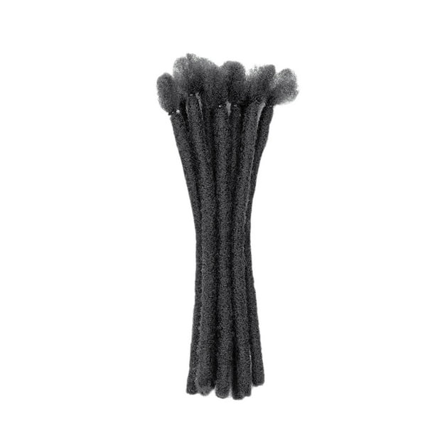 10 extensiones de cabello trenzado de 8 pulgadas, fácil instalación Negro
