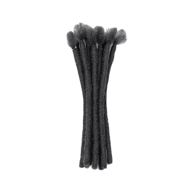 10 piezas Extensiones de cabello Twist Braid Accesorios modernos de bricolaje Diel Cabello de cabello Dreadlock para el rendimiento del escenario de Negro