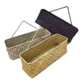 thumbnail image 2 of Hanging Basket Storage Baskets Containers Organizer Box 12*4in Rectangular Home Organizers Willow Wall Flower, 2 of 12