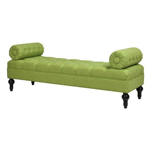 Lewis Bolster Arm Entryway Bench Bright Chartreuse