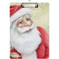 thumbnail image 1 of FMSHPON Christmas Santa Claus Holly Berry Clipboard Hardboard Wood Nursing Clip Board and Pull for Standard A4 Letter 13x9 inches, 1 of 5