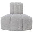 thumbnail image 4 of Meridian Furniture Arc Grey Boucle Fabric Reverse Corner, 4 of 8