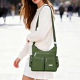 thumbnail image 4 of PULLIMORE Women's Waterproof Nylon Casual Crossbody Shoulder Messenger Bag Travel Purse Handbag with Multi Pocket, Green, 4 of 10