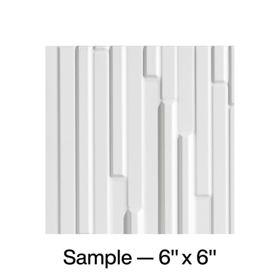 FASÄDE Skyline Decorative Vinyl Backsplash Panel in Matte White (6X6 Inch Sample)