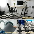 thumbnail image 6 of Office Chair Mat for Hardwood & Tile Floor,Moroccan Black Checkered 36"x48" Computer Chair Mat for Rolling Chairs Carpet,Under Desk Non Slip Gaming Rug,Low-Pile Rubber Backing Large Protector Mat, 6 of 6