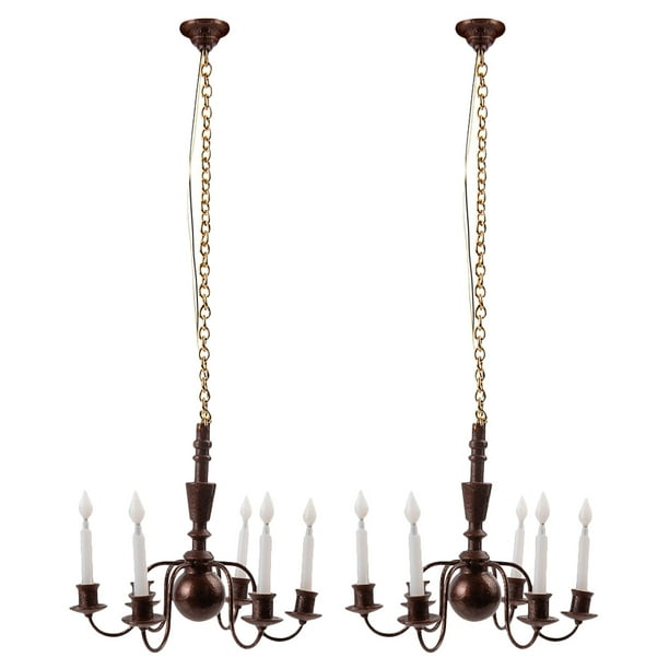 2pcs mini paisajismo modelos de lámpara de techo decoración de la mesa de arena de luz del techo