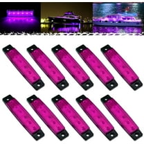 LED Boat Interior Lights Marine Courtesy Light Strip Deck Transom Cockpit Navigation Lamp Waterproof for Fishing Pontoon Kayak Yacht Sailboat (Purple 10Pcs)