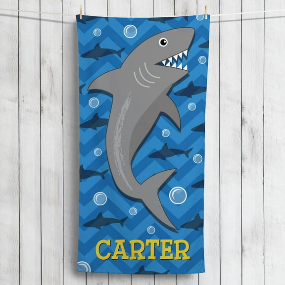 Shark Beach Plush Towel