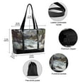 thumbnail image 2 of FORMRS Canvas Laptop Tote Bag for Women with 15.6" Computer Compartments Shoulder Handbag, River and Mountains, 2 of 7
