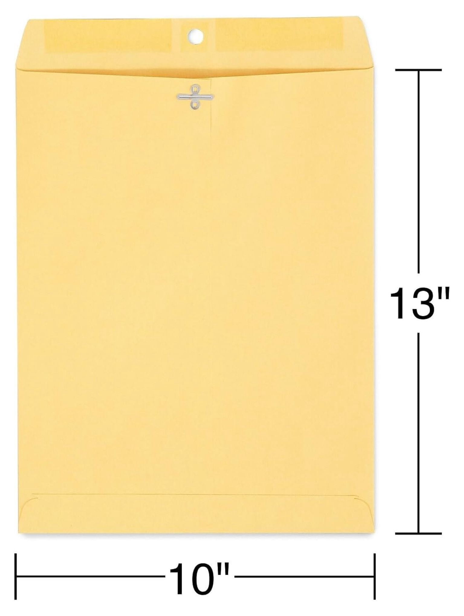 Clasp Envelopes 10x13, Brown Manila Envelopes with Metal Clasp, 100 Pack - Secure Mailing & Filing Envelopes for Documents, Contracts, Reports