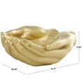 thumbnail image 3 of 15" x 7" Gold Polystone Open Hands Sculpture, by DecMode, 3 of 7