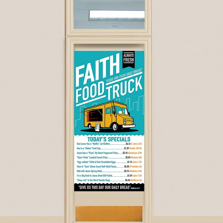 Food Truck VBS Food Menu Door Banner - Walmart.com